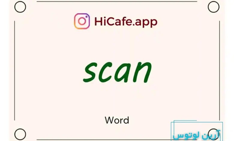 Meaning and usage of scan word