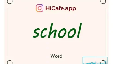 Meaning and usage of school word