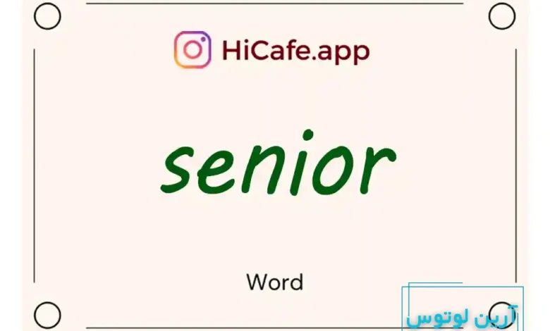 Meaning and usage of senior word