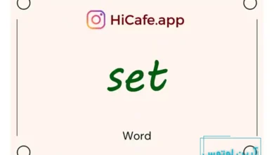 Meaning and usage of set word