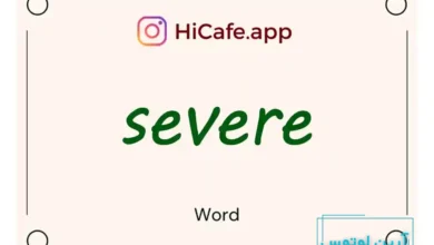 Meaning and usage of severe word