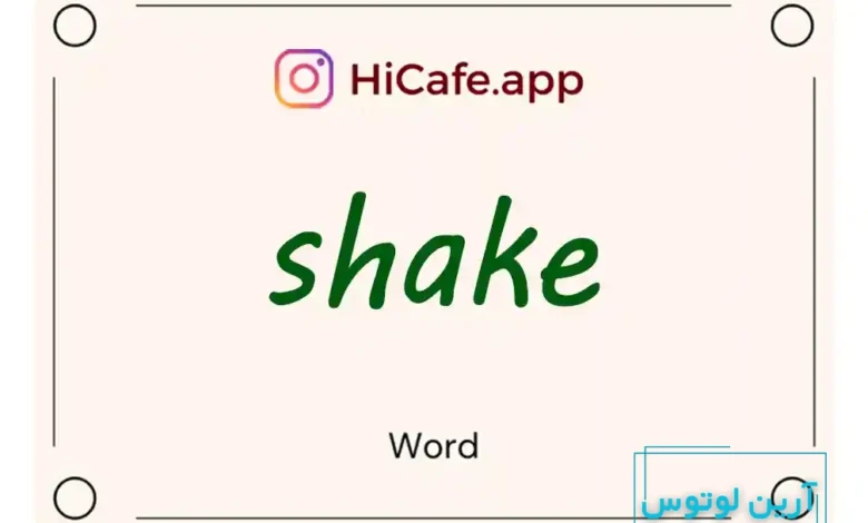 Meaning and usage of shake word