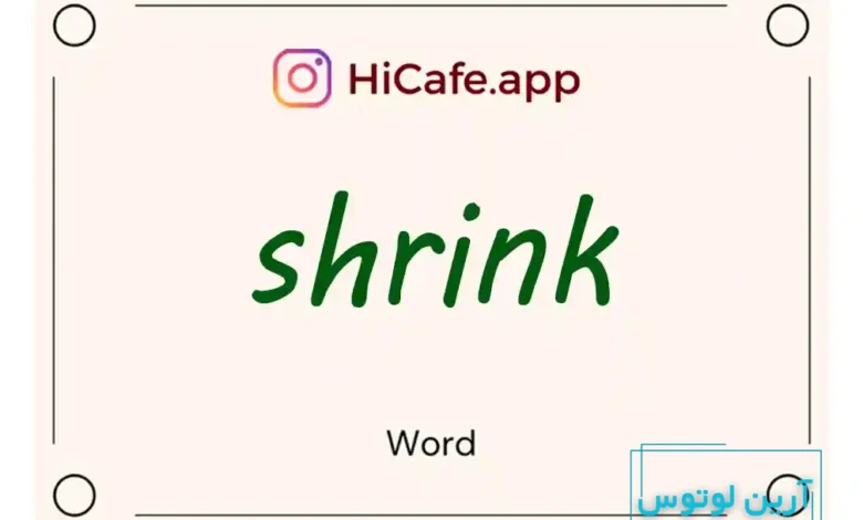 Meaning and usage of shrink word