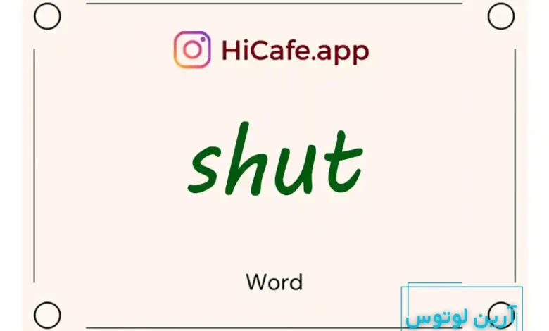 Meaning and usage of shut word