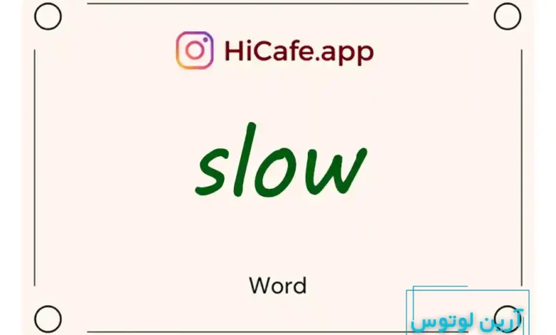 Meaning and usage of slow word