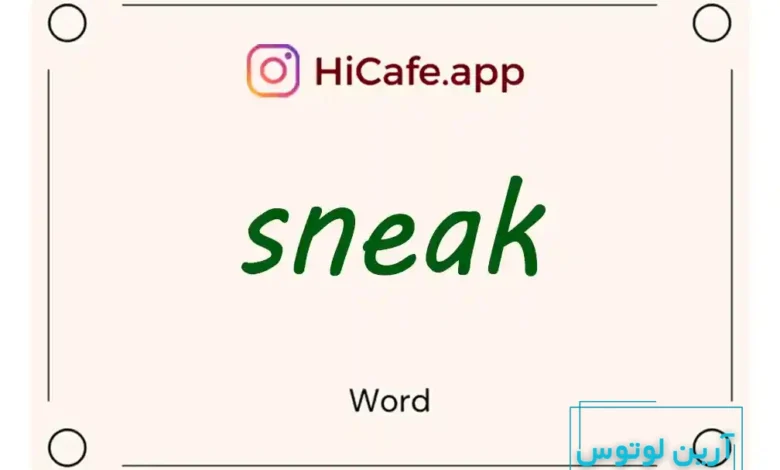 Meaning and usage of sneak word
