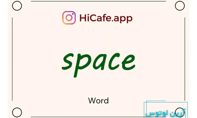 Meaning and usage of space word