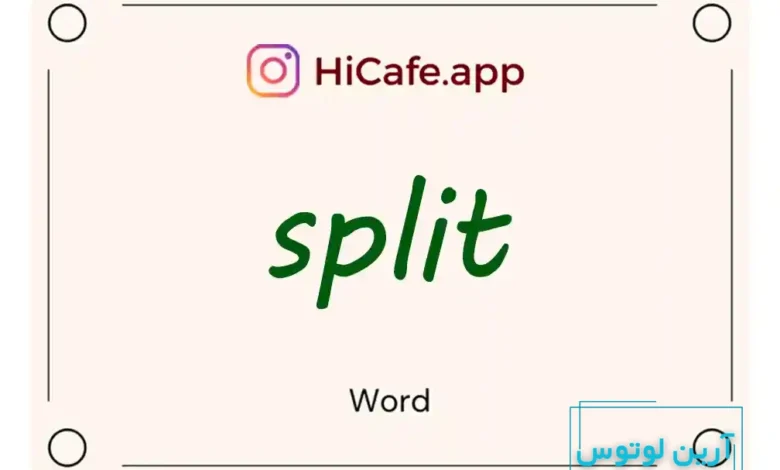 Meaning and usage of split word