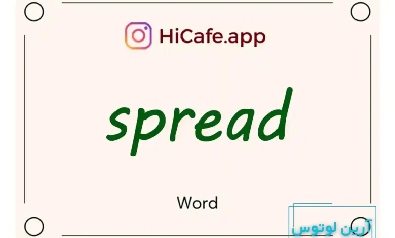Meaning and usage of spread word