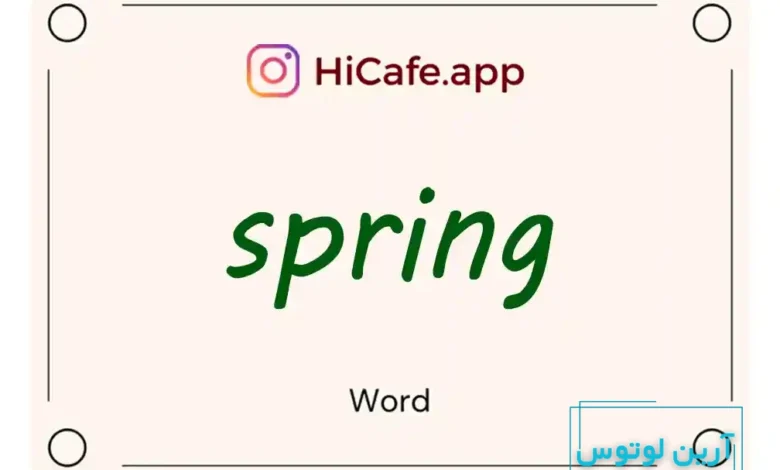 Meaning and usage of spring word