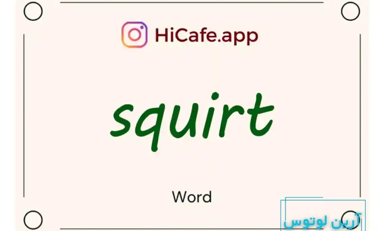 Meaning and usage of squirt word