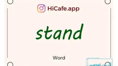 Meaning and usage of stand word