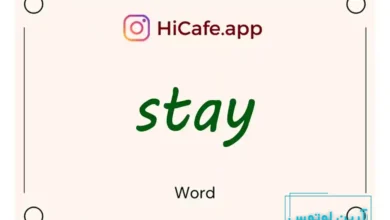 Meaning and usage of stay word