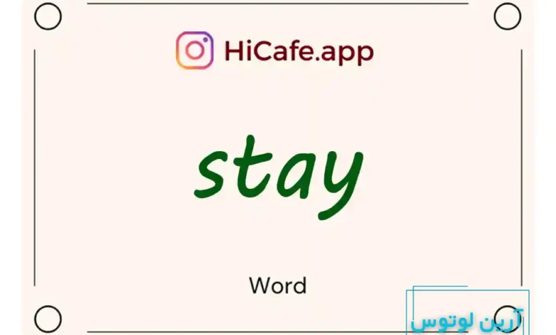 Meaning and usage of stay word