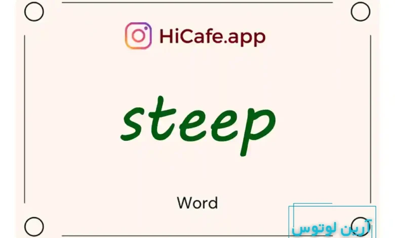 Meaning and usage of steep word