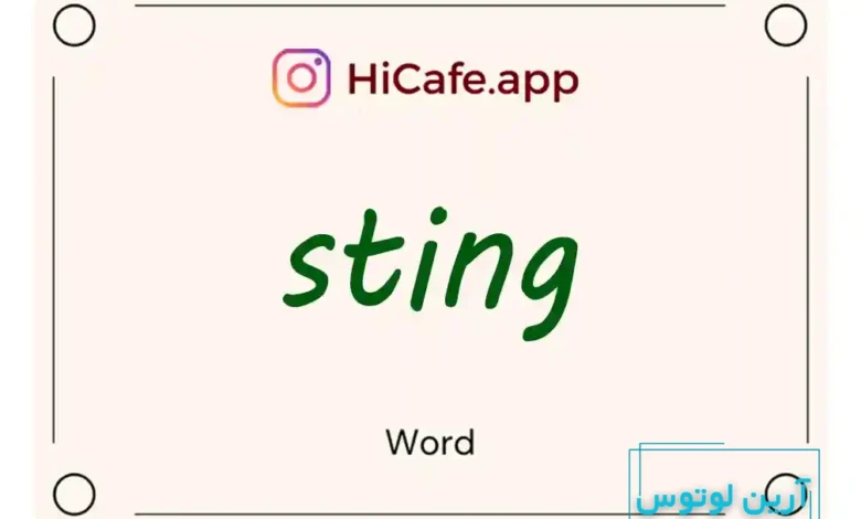 Meaning and usage of sting word