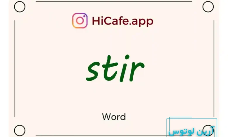 Meaning and usage of stir word