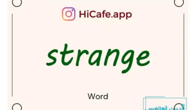 Meaning and usage of strange word