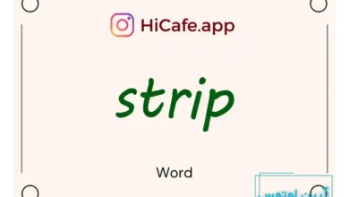 Meaning and usage of strip word