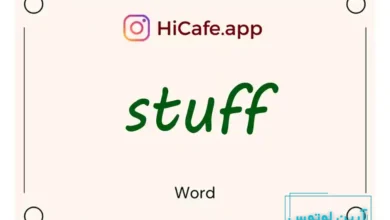 Meaning and usage of stuff word