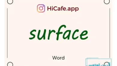 Meaning and usage of surface word