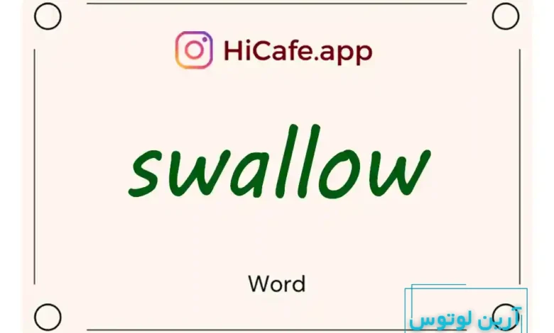 Meaning and usage of swallow word