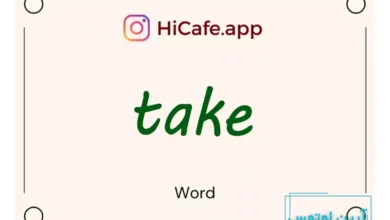 Meaning and usage of take word