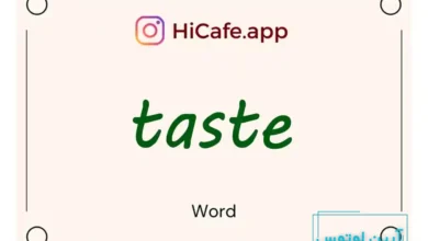 Meaning and usage of taste word