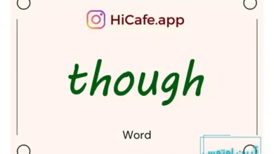 Meaning and usage of though word