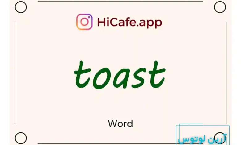 Meaning and usage of toast word