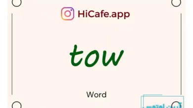 Meaning and usage of tow word