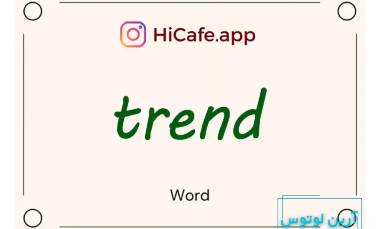 Meaning and usage of trend word