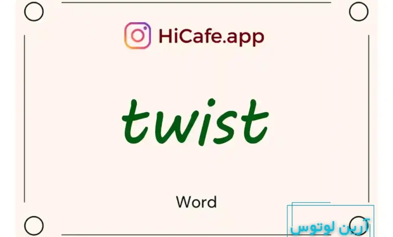 Meaning and usage of twist word
