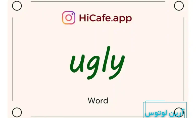 Meaning and usage of ugly word
