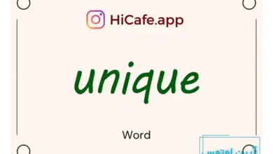 Meaning and usage of unique word