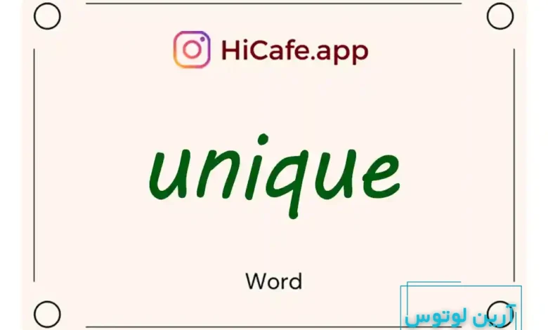 Meaning and usage of unique word