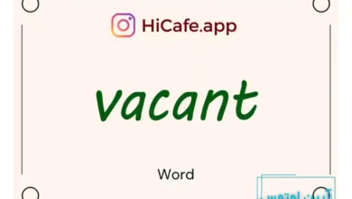 Meaning and usage of vacant word