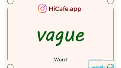 Meaning and usage of vague word