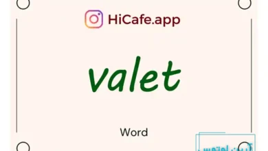 Meaning and usage of valet word
