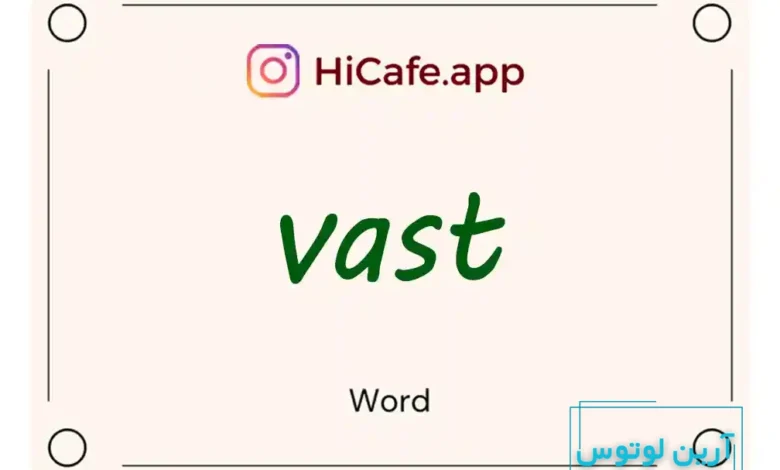 Meaning and usage of vast word