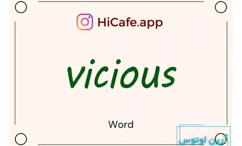 Meaning and usage of vicious word