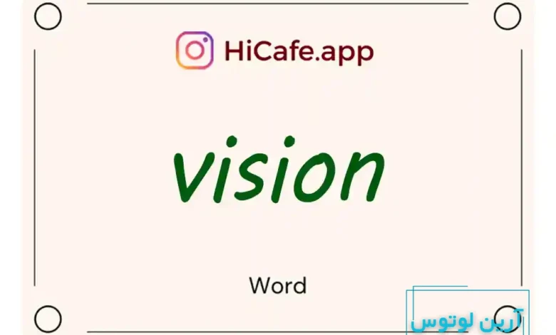 Meaning and usage of vision word