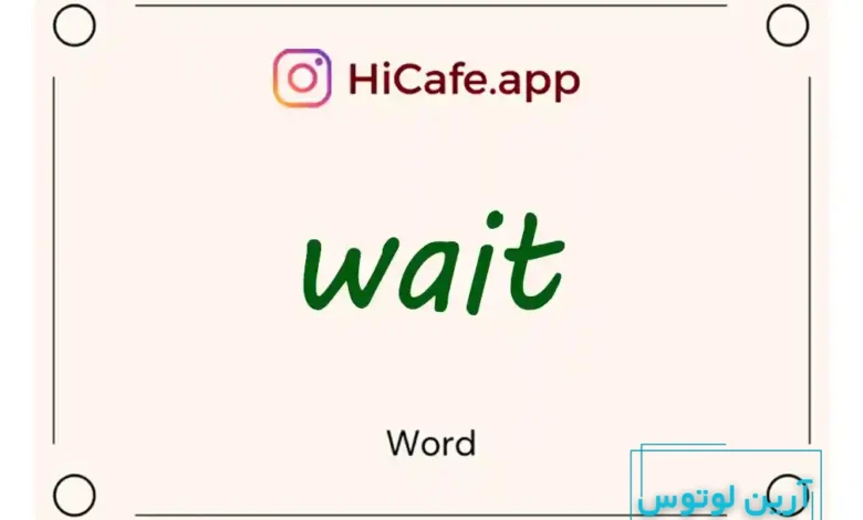 Meaning and usage of wait word