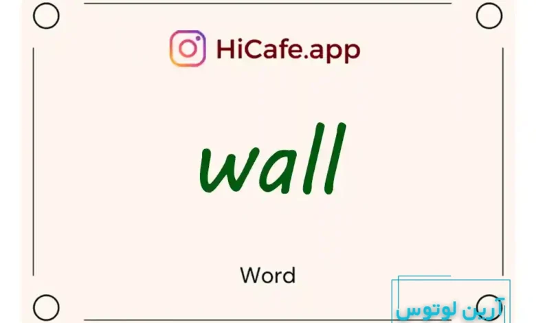 Meaning and usage of wall word