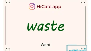 Meaning and usage of waste word