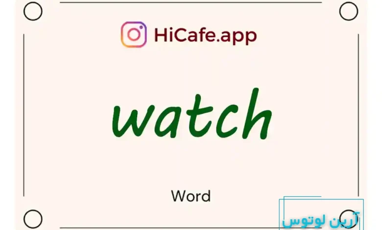 Meaning and usage of watch word