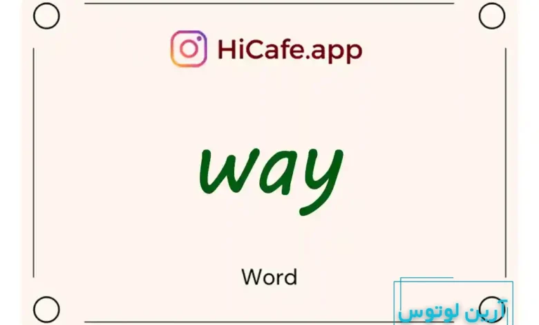 Meaning and usage of way word