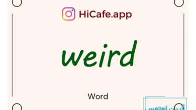 Meaning and usage of weird word