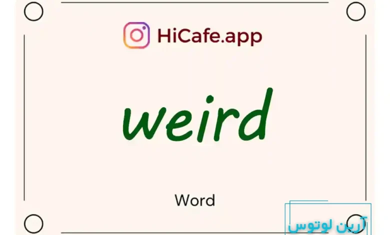 Meaning and usage of weird word