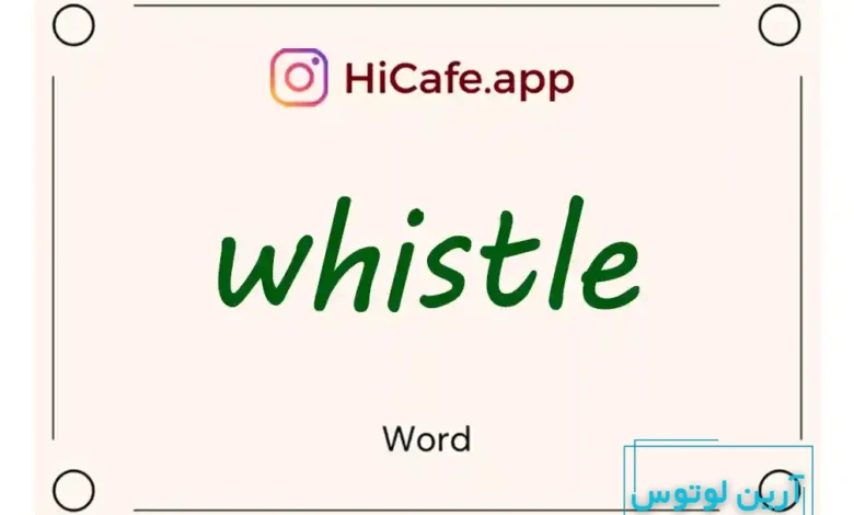 Meaning and usage of whistle word